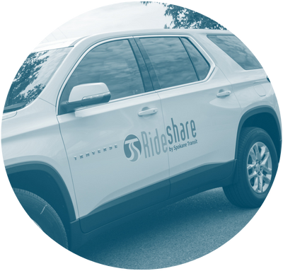 Rideshare by Spokane Transit's Comfortable 8-Passenger Chevrolet Traverse