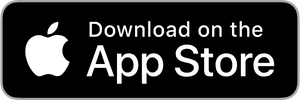 Download on the App Store" button, black with white Apple logo and text.