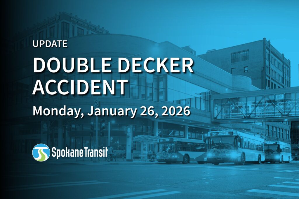 Double decker accident update for Spokane Transit dated January 26, 2026.