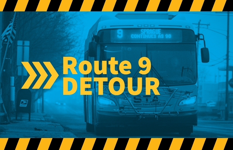 Text reads: Route 9 Detour