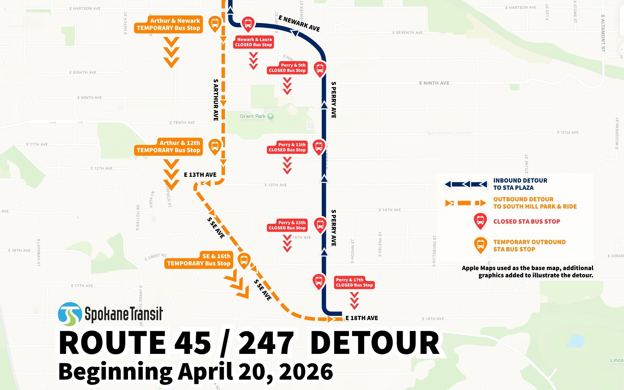 DETOUR: Routes 45 & 247 - Spokane Transit Authority